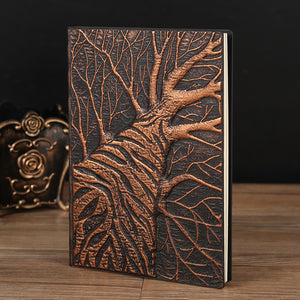 Embossed Tree Leather Travel Journal Vintage Handcraft Antique Diary Notebook