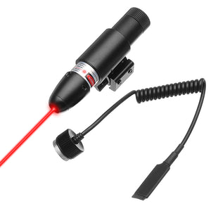 Red Laser Beam Dot Sight Scope Tactical Barrel Rail Mount with Remote Pressure Switch