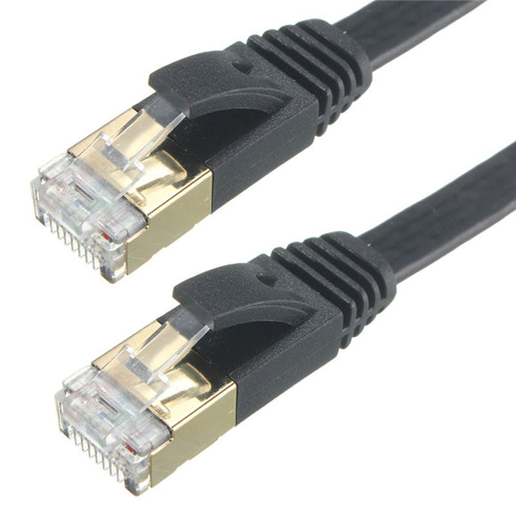 CAT7 RJ45 Shielded 600MHz Patch Lan Network Cable Black 1M/1.8M/3M/5M/8M/15M