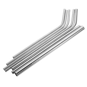 Stainless Steel Straw Ultra Long Reusable Drinking Metal Straws Kit Bent/Straight