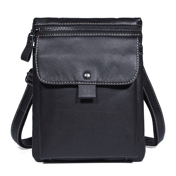 Genuine Leather Business Casual Shoulder Crossbody Bag For Men