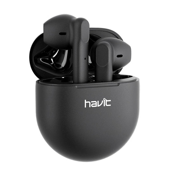 Havit TW916 TWS bluetooth 5.0 Earphone HiFi Stereo 10mm Large Dynamic Horn CVC Noise Cancelling Mic Smart Touch IPX5 Waterproof Type-C Headphone