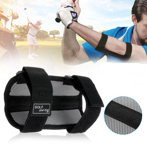 Golf Swing Gesture Practice Training Aids Elbow Support Brace Arm Band Trainer
