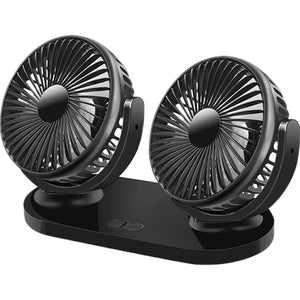 8W Car Fan USB Charging Plug 3 Levels Power 360 Degree Adjustable