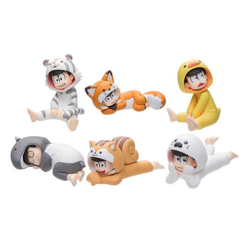6Pcs Mini Handmade Man Character Model Animal Pajamas Sleepwear Series Action Figure Toys