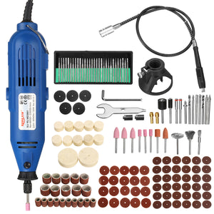 155Pcs 130W Electric Mini Grinder 6 Gear Drill Set Rotary Tool & Flexible Shaft Engraving Polishing Tool