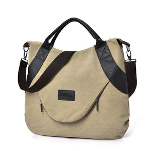 Women Canvas Casual Shopping Handbag Large Capacity Shoulder Bag