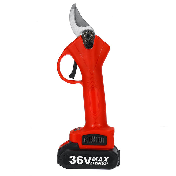 36V 25mm Cordless Electric Pruning Shears 13000mAh Rechargeable Branch Scissor Cutter with 1 Battery