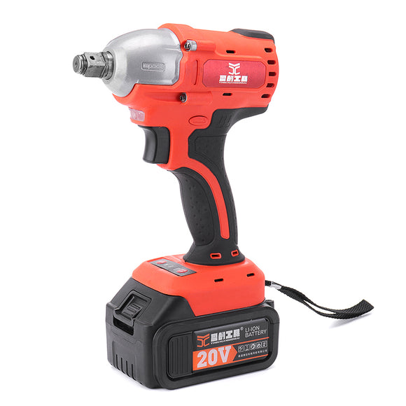 20V Brushless High Torque 1/2Inch Hog Ring Impact Wrench Lithium Battery Rechargeable Wrench