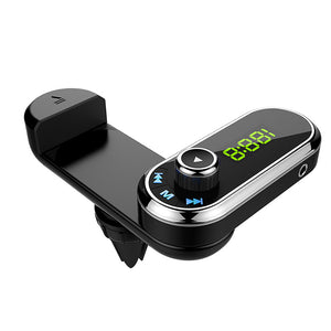 Quelima F1 Car bluetooth Hands-free Kit Charger Phones Holder FM Transmitter MP3 Player TF Card