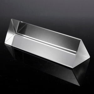 10cm Optical Glass Crystal Triple Triangular Prism Photography Physics Teaching Light Spectrum