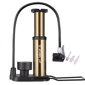 WHEEL UP Portable Mini Bike Pump Ultralight Bike Hose with Pressure Gauge 120 Psi High Pressure Bic