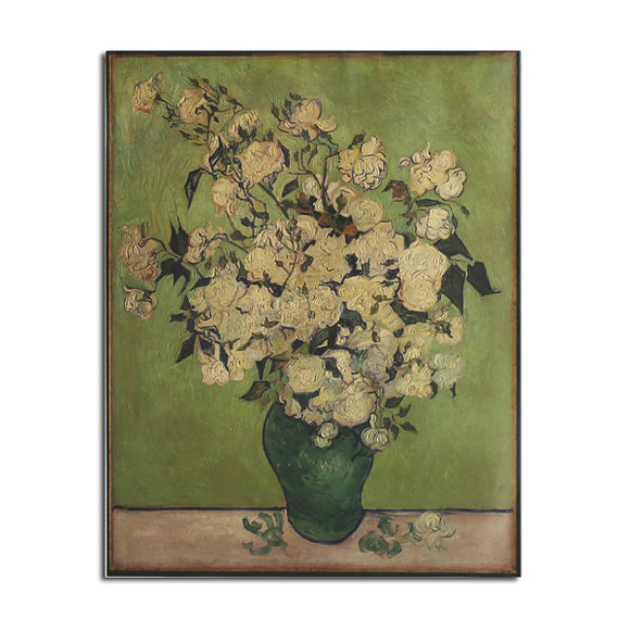 Van Gogh Rose Poster Kraft Paper Wall Poster DIY Wall Art 18.5 inch X 14 inch