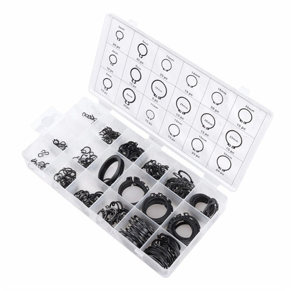 300pcs Circlip Retaining Ring Snap Ring Kit Set Hose Clamp Fastener