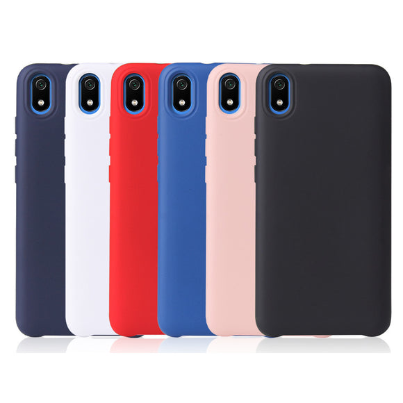 Bakeey Smooth Liquid Silicone Rubber Back Cover Protective Case for Xiaomi Redmi 7A