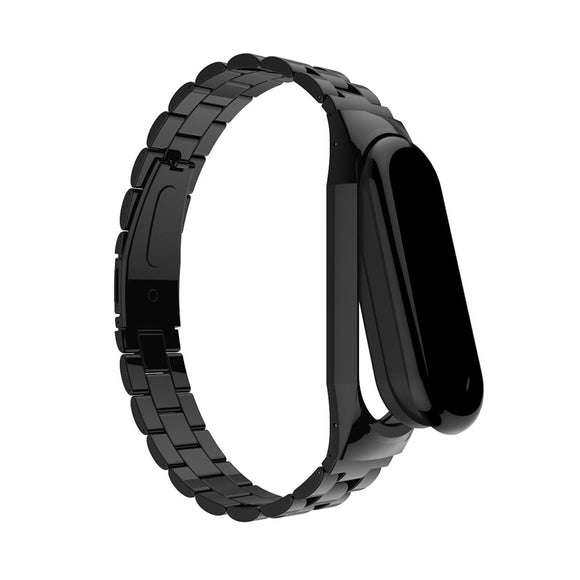 Bakeey Anti-lost Watch Band Stainless Steel Fold Buckle Bracelet for Xiaomi Mi Band3