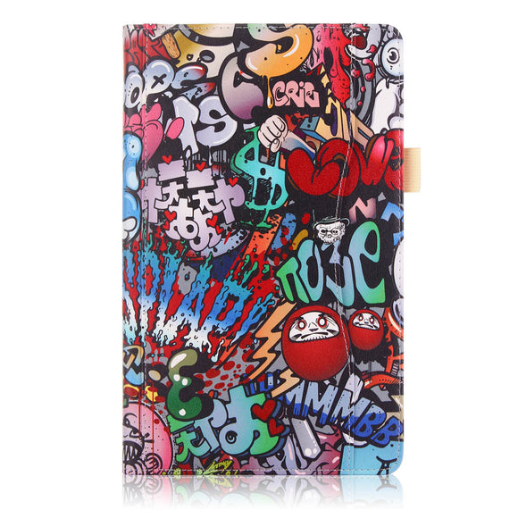 Folio Stand Printing Tablet Case Cover for Samsung Galaxy Tab A 10.5 T590 T595 T597 Tablet - Doodle