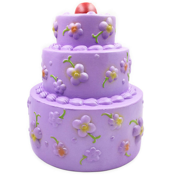 Giggle Bread Giant Squishy Three-layer Flower Cake Humongous Jumbo 25CM Rose Slow Rebound Gift Decor Collection