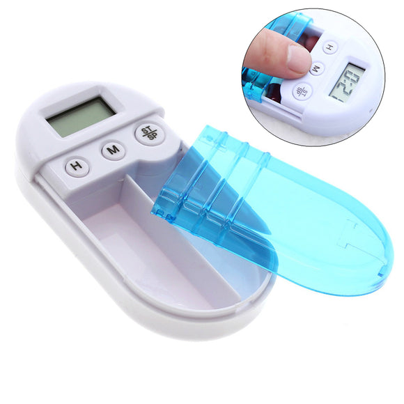 Smart Mini Alarm Clock Drugs Reminder Pill Case Electronic Timing Reminder Pill Storage Box