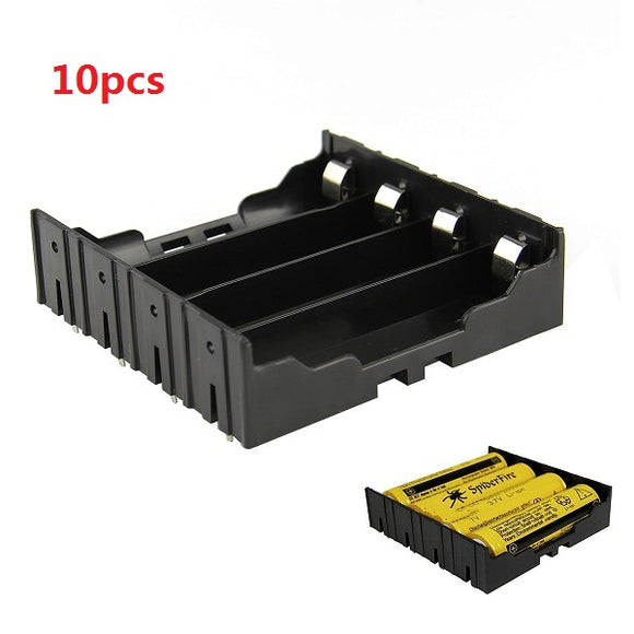 10pcs DIY 4-Slot 18650 Battery Holder With Pins