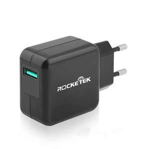 Rocketek QC3.0 Fast Travel Wall USB Charger EU Plug For Oneplus 6 Xiaomi Mi8 Pocophone f1 S9 Note 9