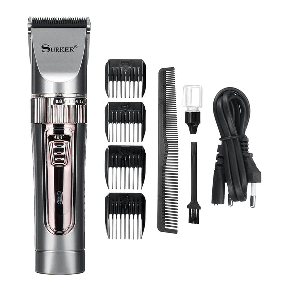 Surker SK-639 Men Electric Hair Trimmer Clipper Rechargeable Beard Shaver Remover Razor Cutter