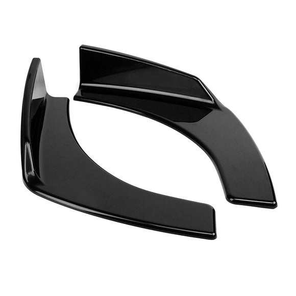 2Pcs Black Car Front Deflector Spoiler Splitter Diffuser Bumper Protector Canard Lip New