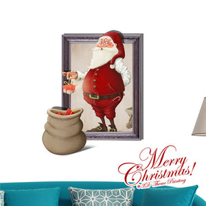 3D Christmas Santa Claus Presents PAG STICKER Wall Decals Sticker Home Wall Decor Gift