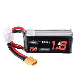 URUAV 11.1V 1800mAh 75C 3S Lipo Battery XT60 Plug for FPV RC Drone