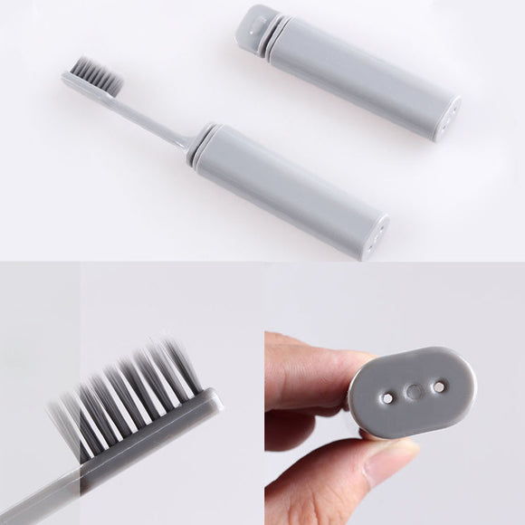 Outdoor Portable Folding Toothbrush Travel Camping Hiking Bamboo Charcoal Soft Bristle Teethbrush