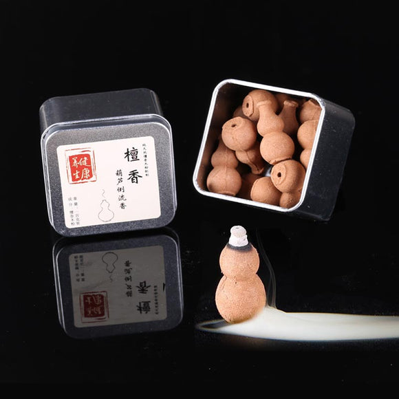 16Pcs/Box Backflow Incense Cones Gourd Shape Sandalwood Fragrance Burner Cone