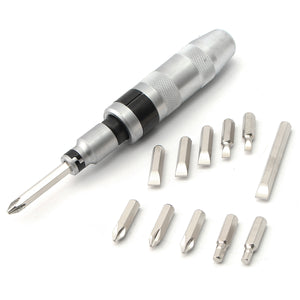 13Pcs Full Steel Heavy Duty Impact Screwdriver Set with Iron Box