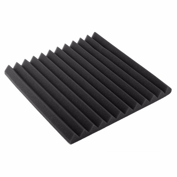 30x30x2.5cm Black Acoustic Soundproof Foam Sound Absorbing Waved Sponge