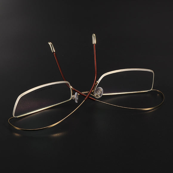 BROADISION Titanium Alloy Glasses Frame IP Vacuum Plating Process Flexible Unbreakable Temple