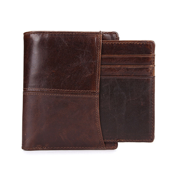 Men Genuine Leather Wallet Vintage Wallets With Coin Purse and Card Holder