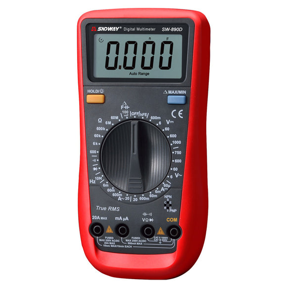 SNDWAY SW-890D Digital Multimeter AC DC Voltage Current Resistance Capacitance Frequency Teter