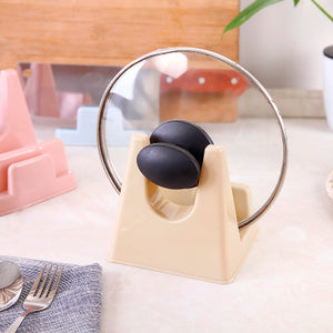 Practical Pot Lid Shelf Holder Plastic Pan Cover Rack Stand Kitchen Accessories Cooking Storage Tool