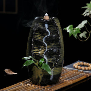 Mountain River Incense Holder Backflow Incense Ceramic Burner Incense Holder Handicraft