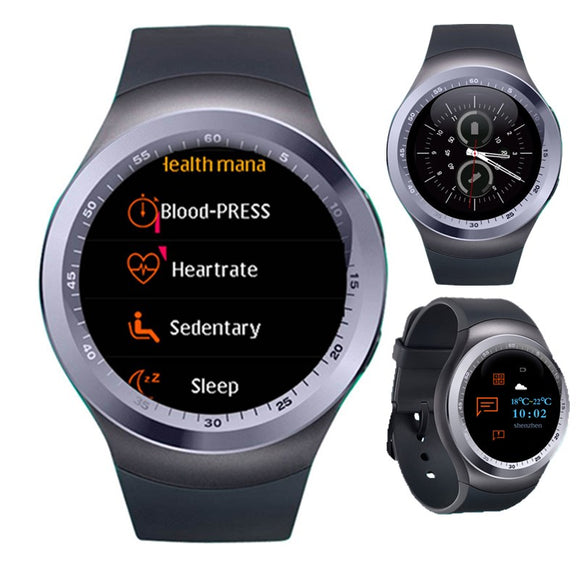 KALOAD Y1 Plus Heart Rate Blood Pressure Monitor Pedometer Remote Camera Smart Watch