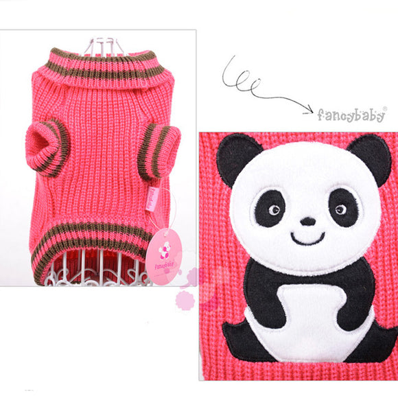 Panda Pet Dog Cat Sweater Comfortable Warm Autumn Winter Sweater