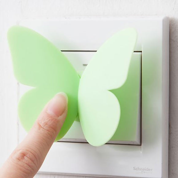 2pcs Switch Decor Butterfly Handle Window Door Wall Sticker Home Decoration