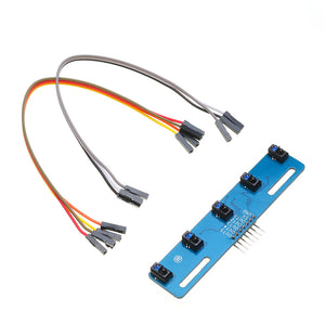 3pcs 5 Channel Infrared Reflective PIR Sensor Module TCRT5000  5 Way/Road IR Photoelectric Switch Barrier Line Track Module