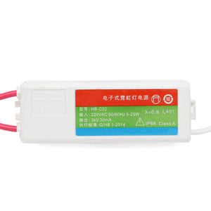 HB-C02 Plastic Neon Electronic Transformer 5-25W 3KV 30mA Load Neon Sign Power Supply