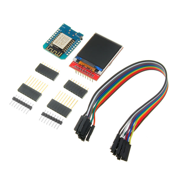 Mini D1 ESP-12F N ESP8266 Development Board + 1.44 inch TFT LCD Screen Module with DuPont Line For Arduino