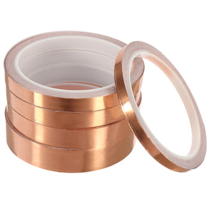 10M Adhesive Conductive Copper Foil Tape Single-sided Copper Slug Roll Tape Width 6/10/12/15/20mm