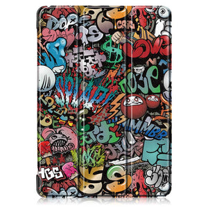 Tri-Fold Printing Tablet Case Cover for Lenovo Tab E10 Tablet - Doodle