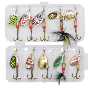 ZANLURE 10 Pcs Fishing Lure Spinner Bait Japanese Fishing Bait Camping Fishing Hunting Accessories