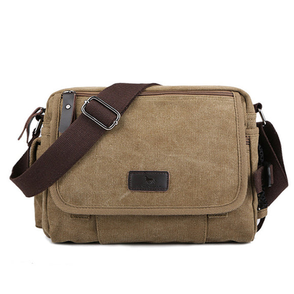 Canvas Outdoor Travel Leisure Shoulder Men Women Retro Capacity Crossbody Bag