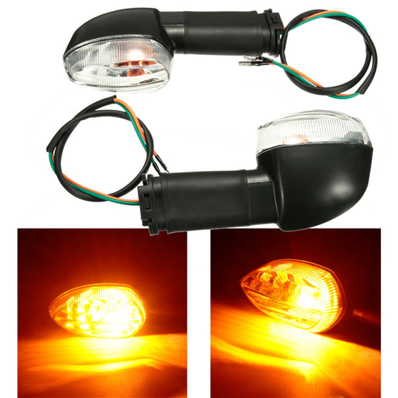 2Pcs Rear Front Universal Abmer Turn Signals Lights For YAMAHA YZF R1 R6 FZ1 FZ6 XJ6