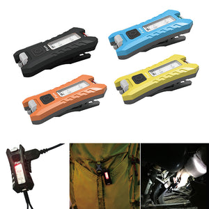 SUNREI Fun 40LM 6Modes USB Rechargeable KeyChain Light EDC LED Flashlight Black/Yellow/Orange/Blue